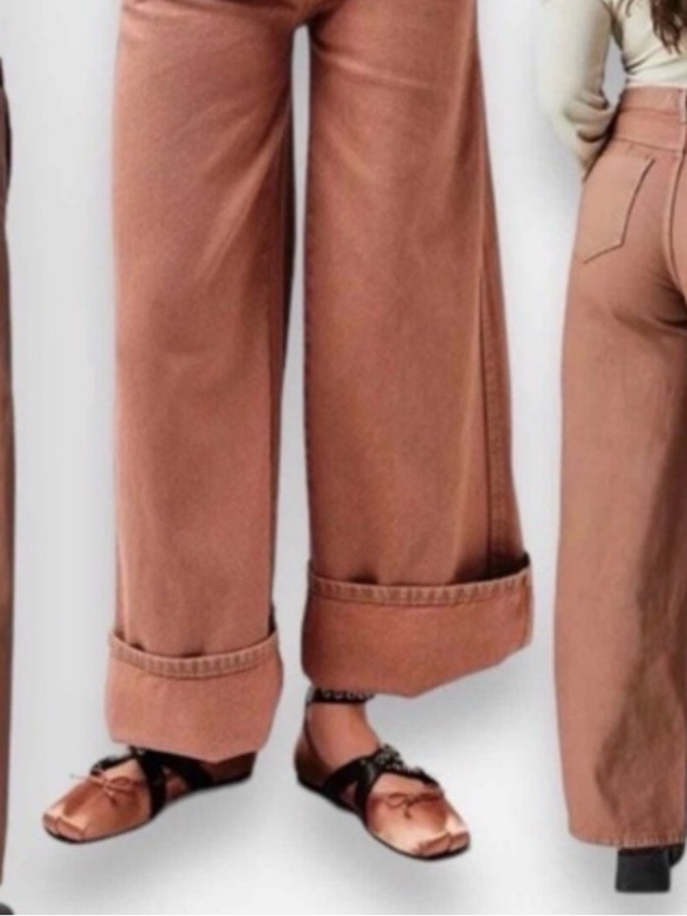 Free People Wide-Leg Pants in Dusty Pink